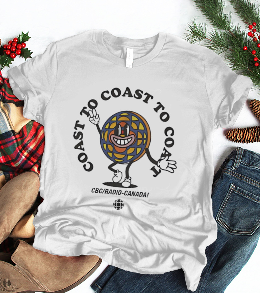 Coast To Coast To Coast CBC Radio Canada Character With Peace Sign T-Shirt