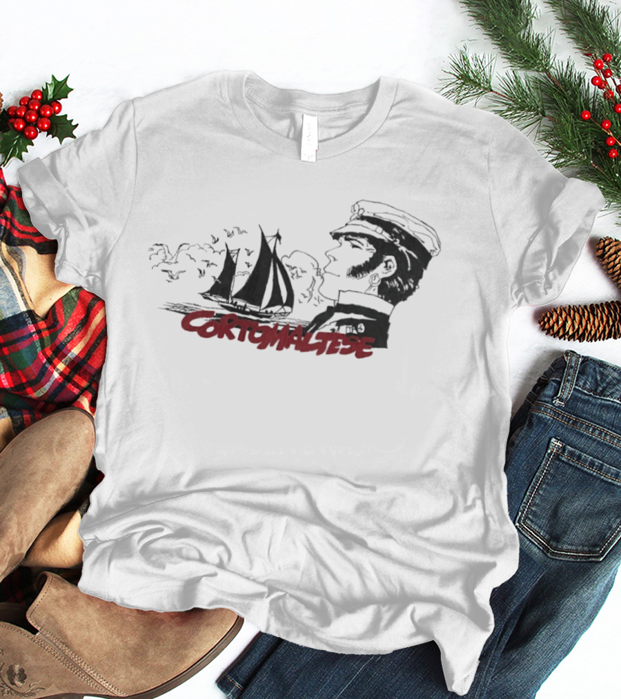 Corto Maltese Nautical Adventure Sailboat Captain T-Shirt