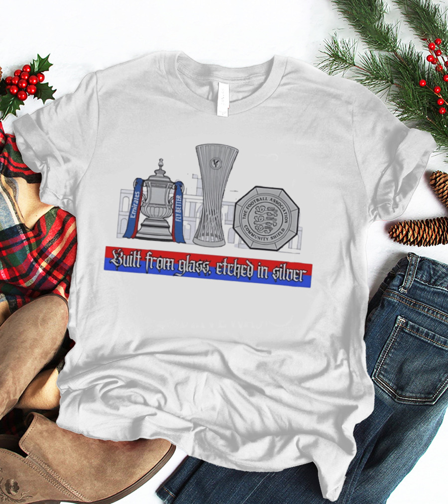 Crystal Palace Emirates FA Cup Community Shield Built From Glass Etched In Silver T-Shirt