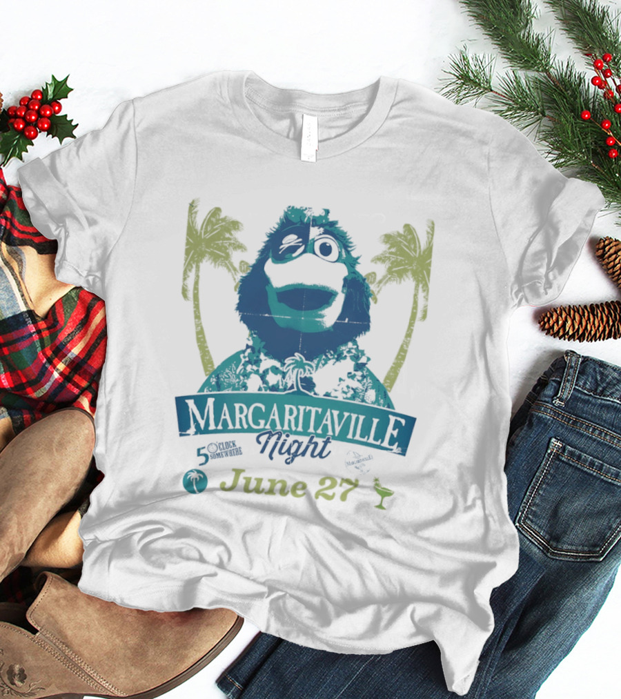 Philly Phanatic Margaritaville Night 5 O' Somewhere June 27 Palm Trees T-Shirt