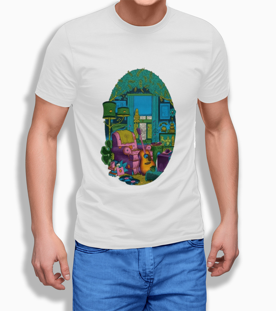 Trey Anastasio June 20 2026 Kleinhans Music Hall Buffalo NY Concert Acoustic Guitar Retro Living Room Aesthetic T-Shirt