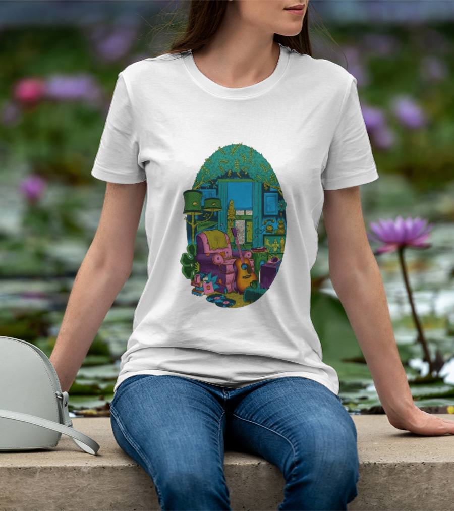 Trey Anastasio June 20 2026 Kleinhans Music Hall Buffalo NY Concert Acoustic Guitar Retro Living Room Aesthetic T-Shirt