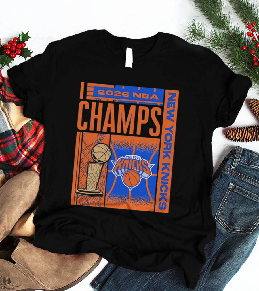 2026 NBA Champs New York Knicks Basketball Trophy T-Shirt