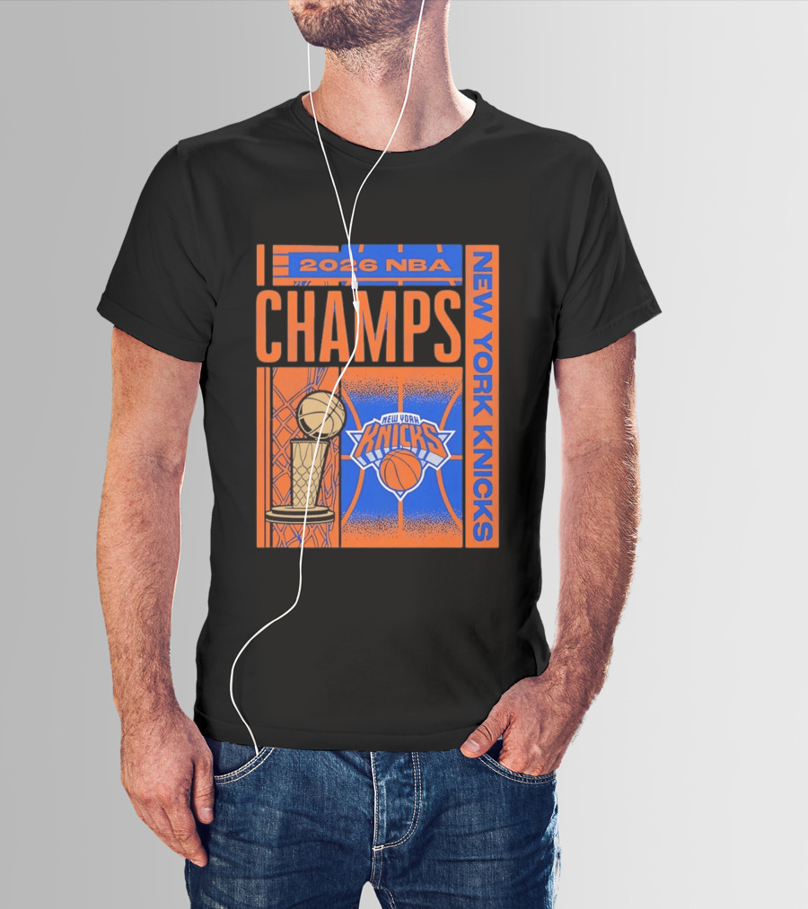 2026 NBA Champs New York Knicks Basketball Trophy T-Shirt