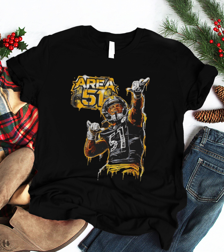 Area 51 Nick Herbig Pittsburgh Steelers Player Football 51 T-Shirt
