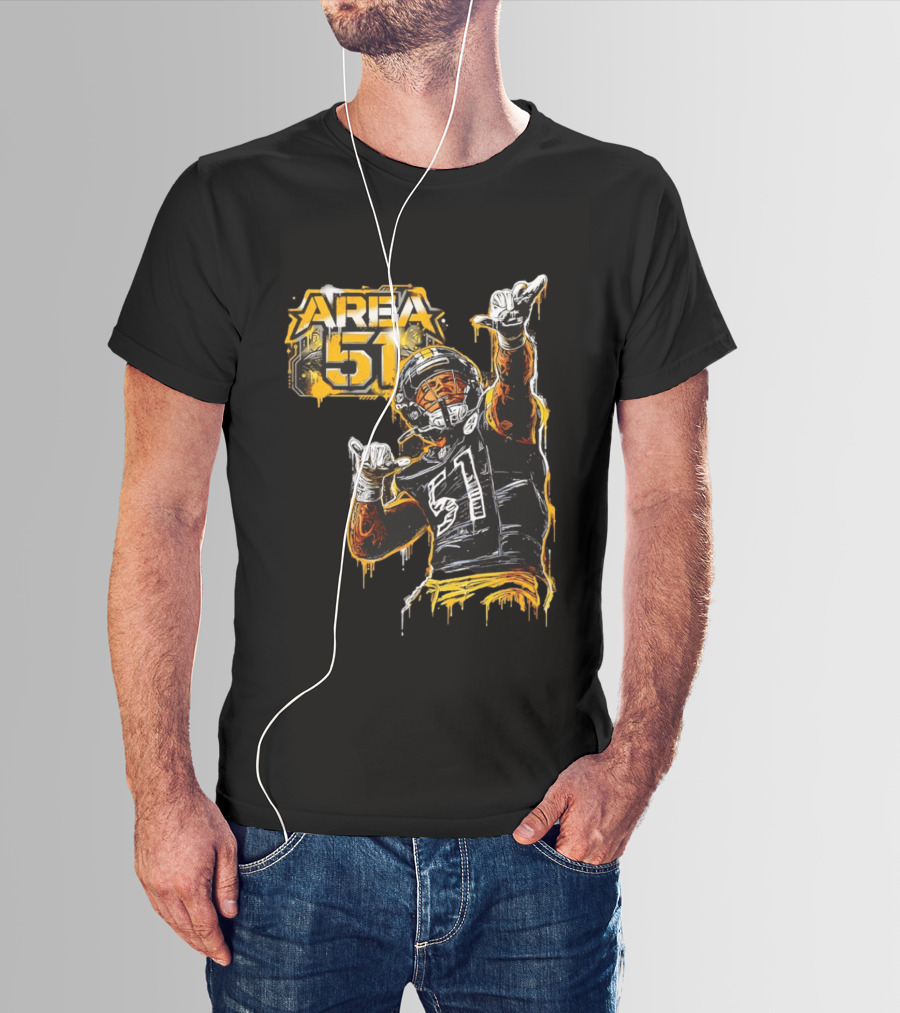 Area 51 Nick Herbig Pittsburgh Steelers Player Football 51 T-Shirt
