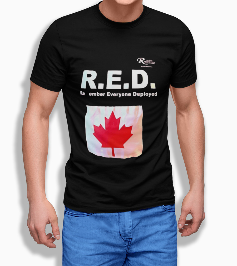 R.E.D. Remember Everyone Deployed Canadian Maple Leaf T-Shirt