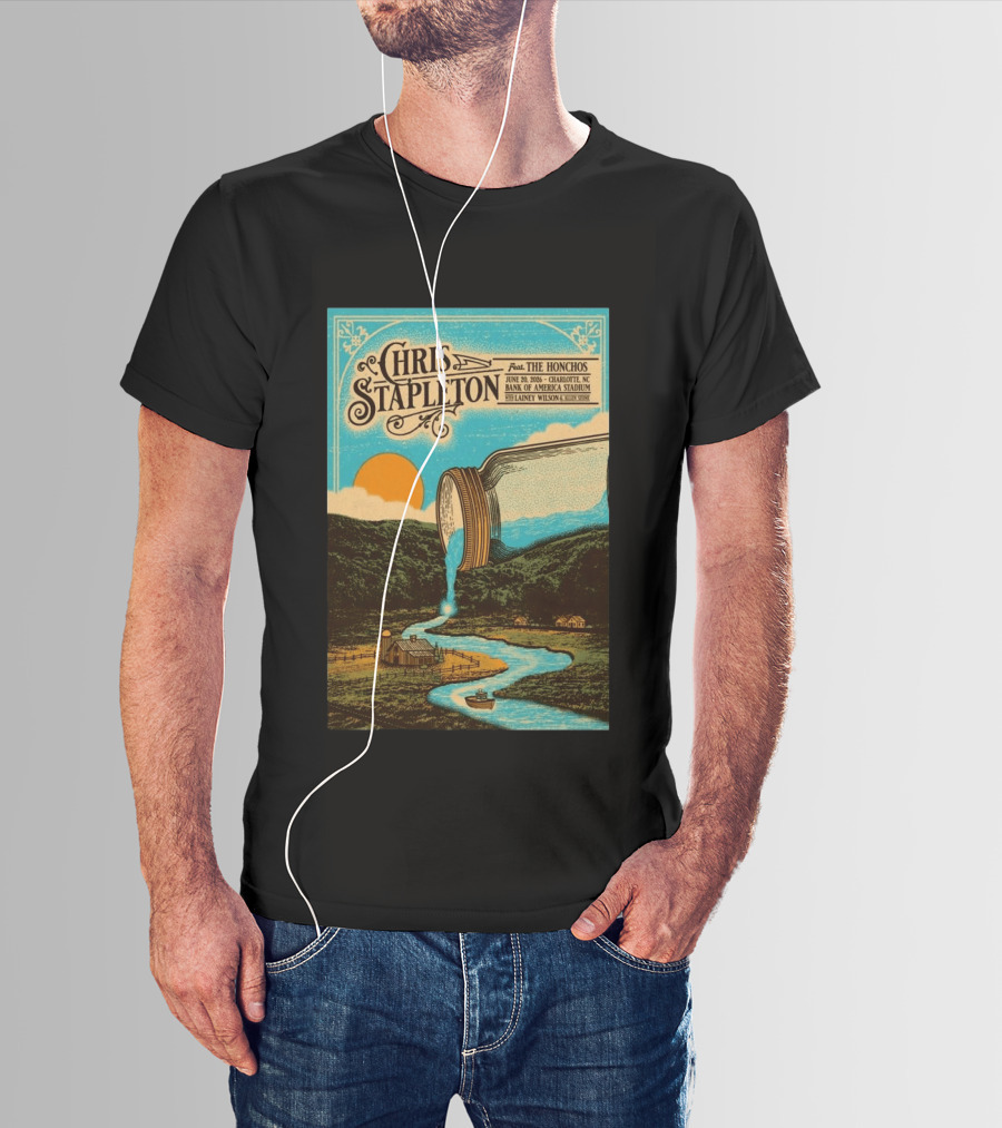 Chris Stapleton Feat. The Honchos June 20 2026 Charlotte NC Bank Of America Stadium Lainey Wilson T-Shirt