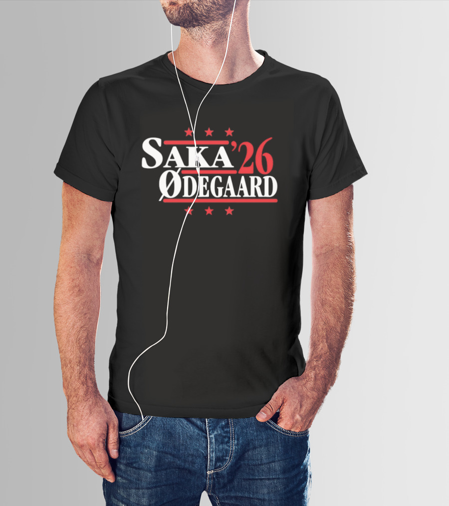 Saka '26 Ødegaard Arsenal Premier League Stars T-Shirt