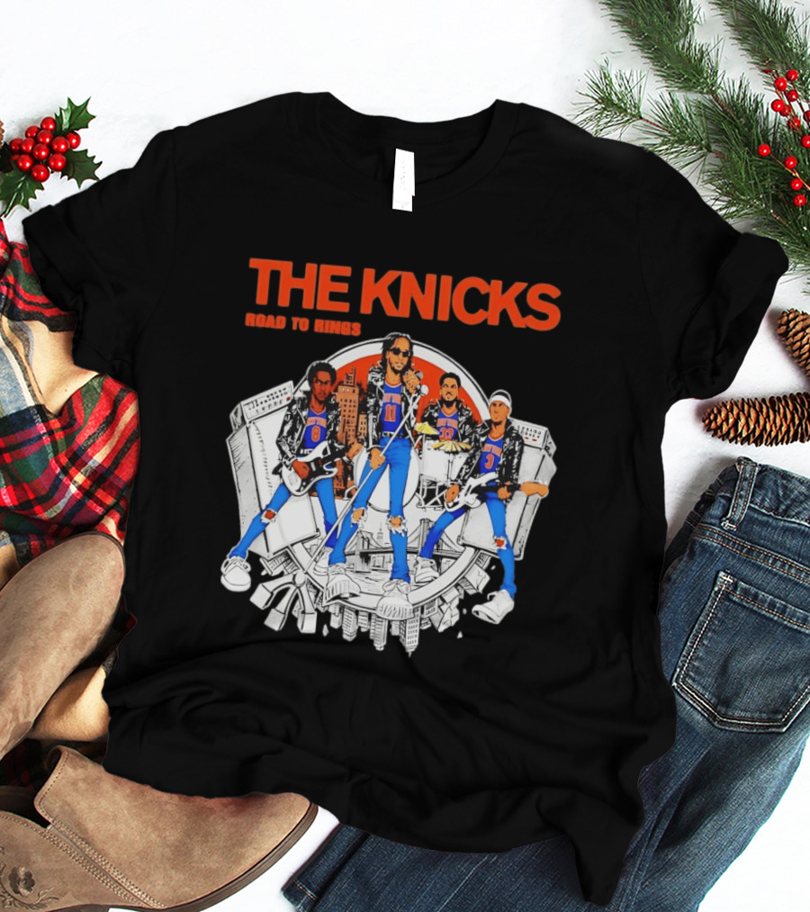 THE KNICKS Players Rock Road To Rings New York Knicks T-Shirt