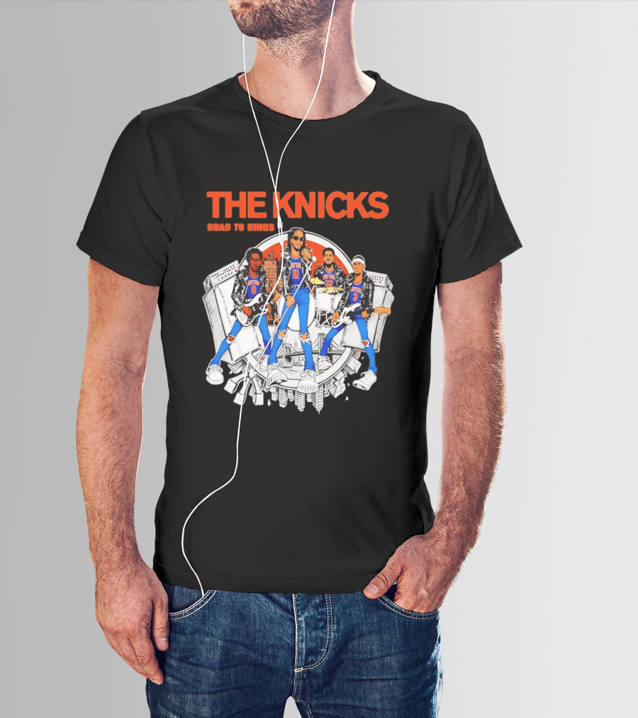 THE KNICKS Players Rock Road To Rings New York Knicks T-Shirt