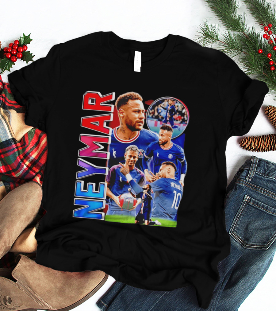 Neymar Paris Saint Germain Football Icon PSG Number 10 T-Shirt