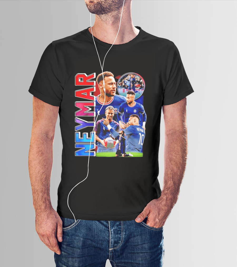 Neymar Paris Saint Germain Football Icon PSG Number 10 T-Shirt