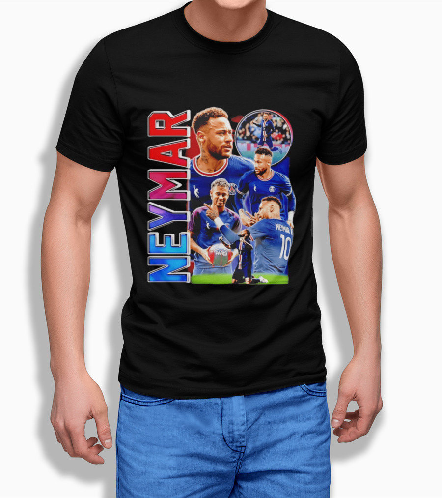 Neymar Paris Saint Germain Football Icon PSG Number 10 T-Shirt