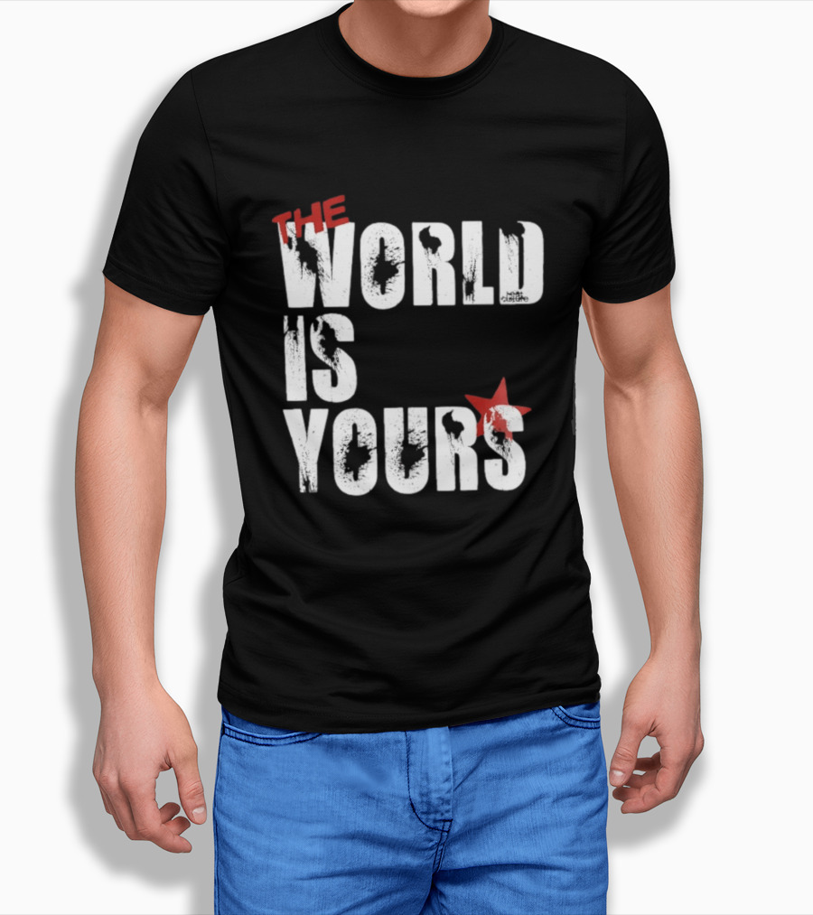 The World Is Yours Red Star Bullethole T-Shirt