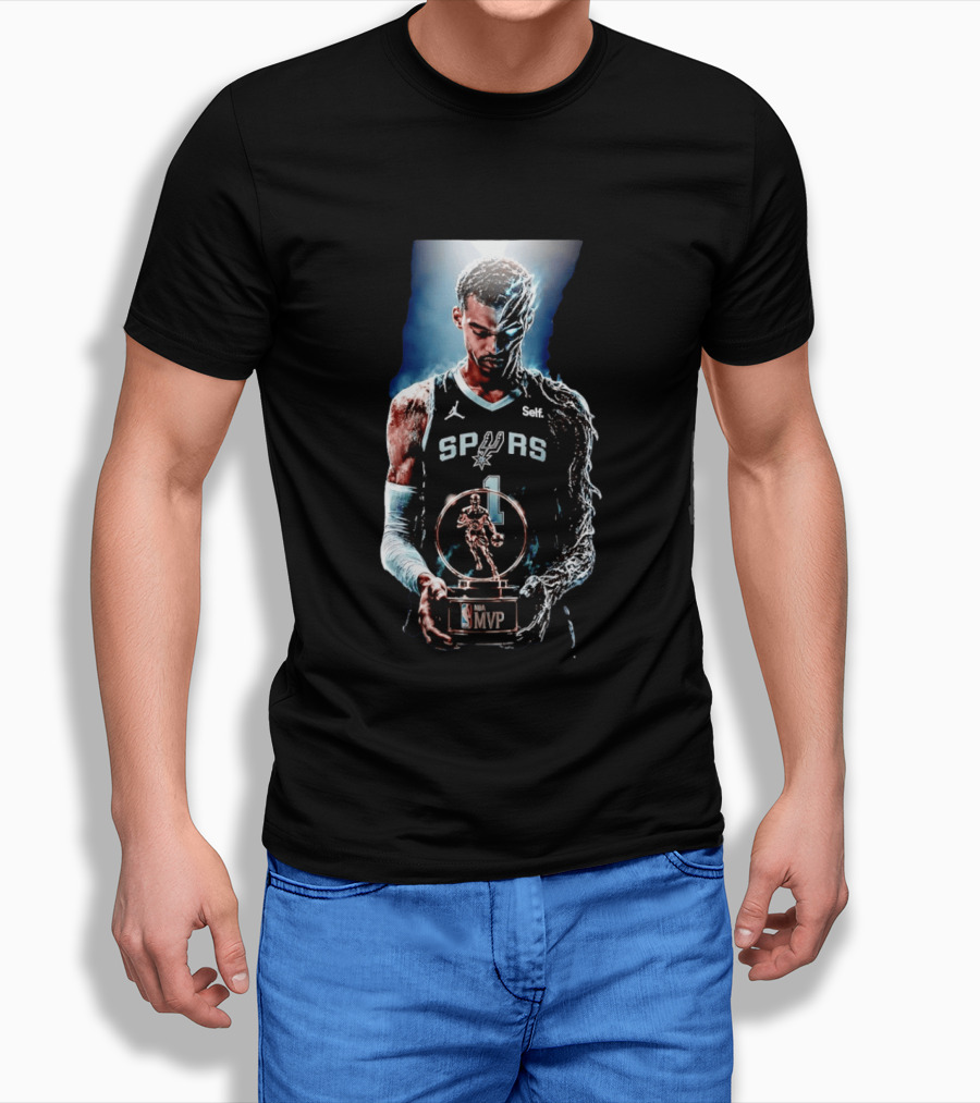 Victor Wembanyama San Antonio Spurs NBA MVP Self Number 1 Basketball Star T-Shirt