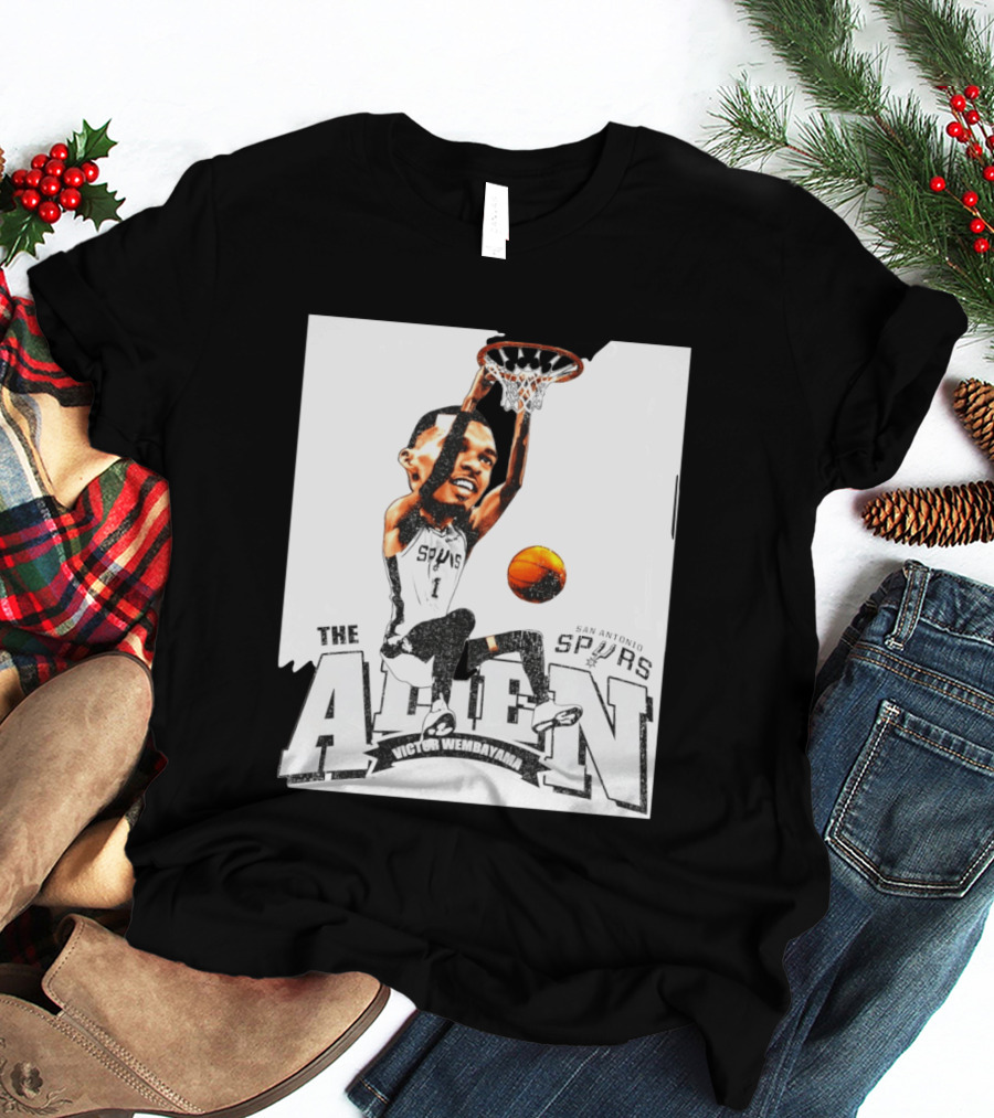 Victor Wembanyama The Alien San Antonio Spurs Basketball T-Shirt