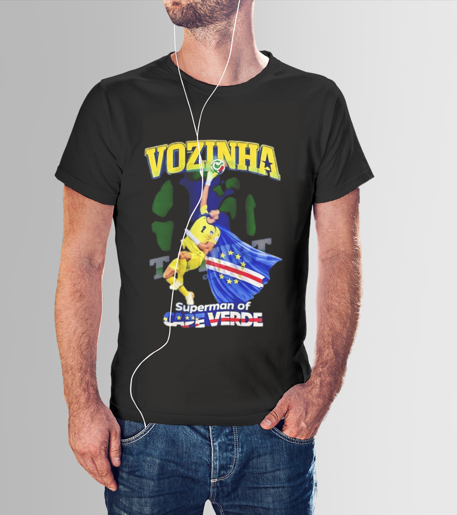 2026 Vozinha Superman Cape Verde Socer Hero T-Shirt