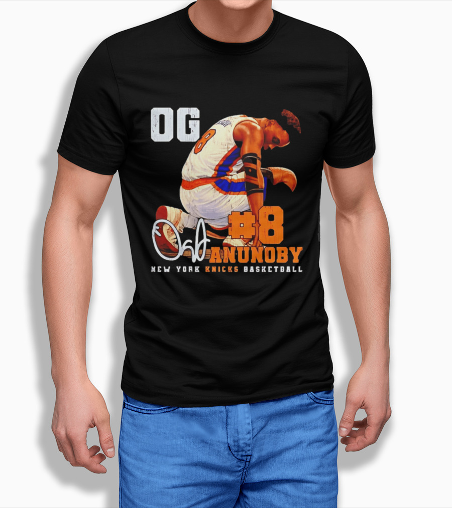 OG Anunoby Number 8 New York Knicks Basketball T-Shirt