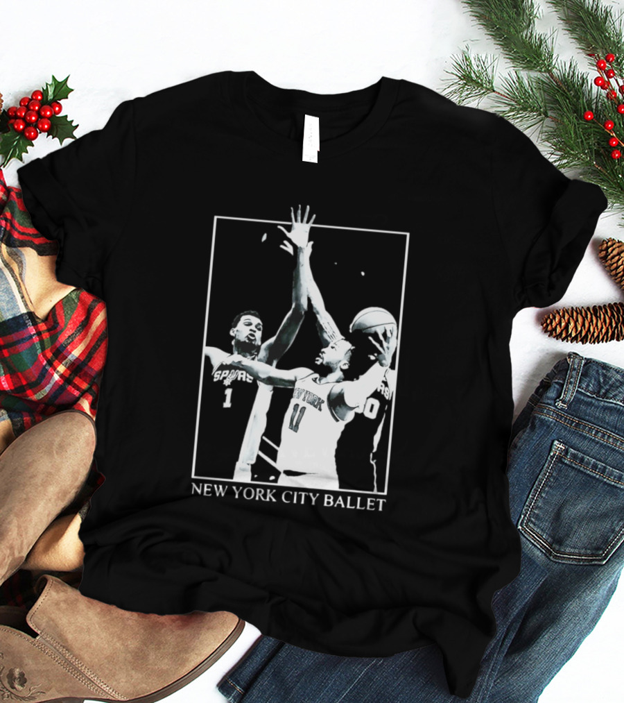 Jalen Brunson New York Spurs NBA Matchup Ballet Performance T-Shirt