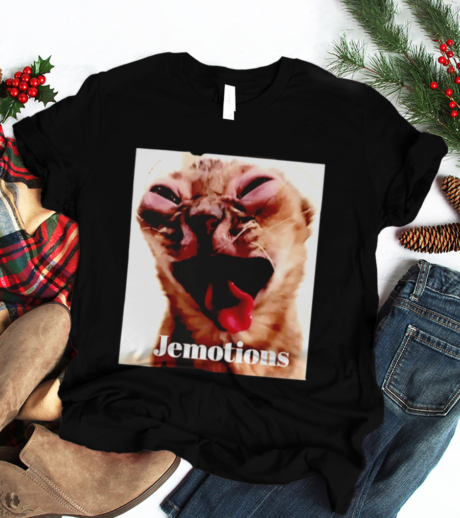 Jemotions Cat Funny Kitten Face Hilarious Expression T-Shirt