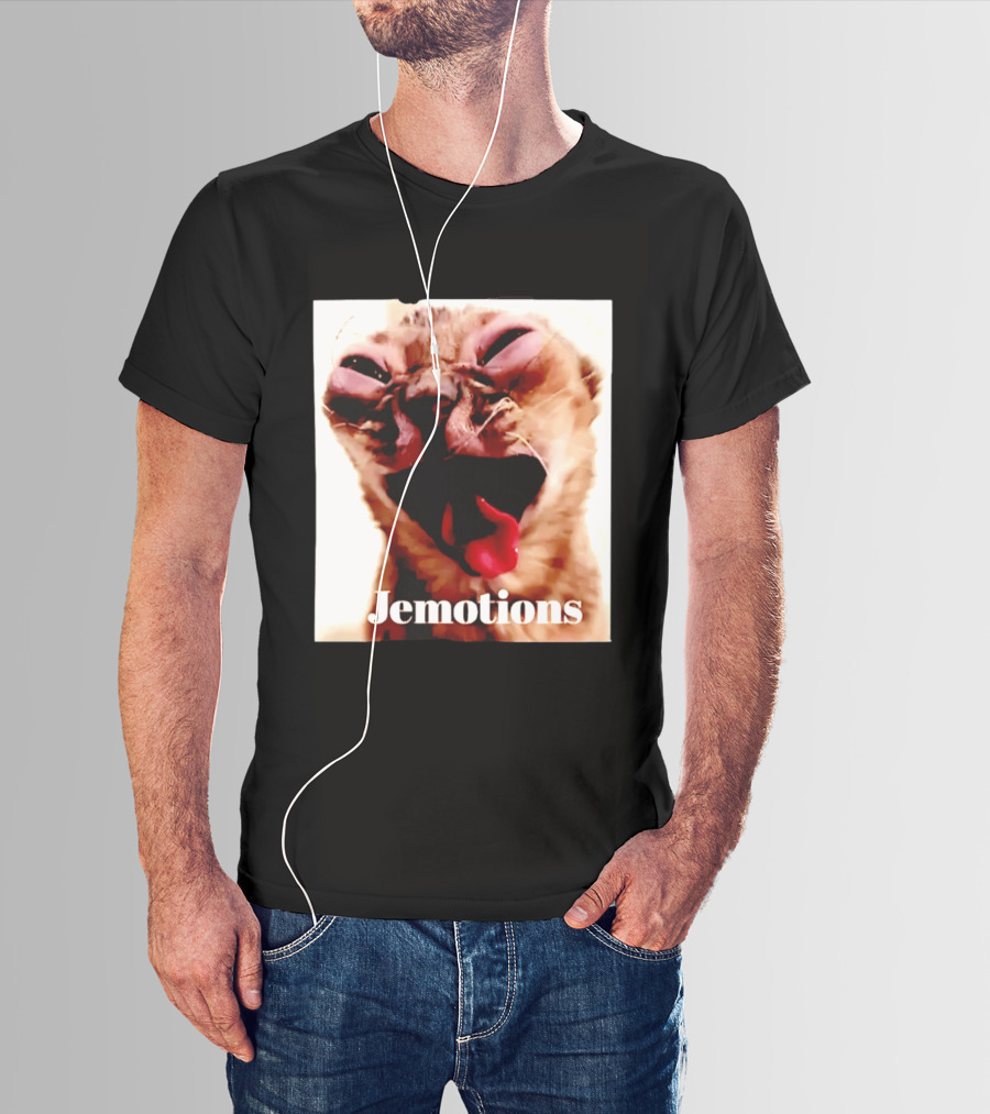 Jemotions Cat Funny Kitten Face Hilarious Expression T-Shirt