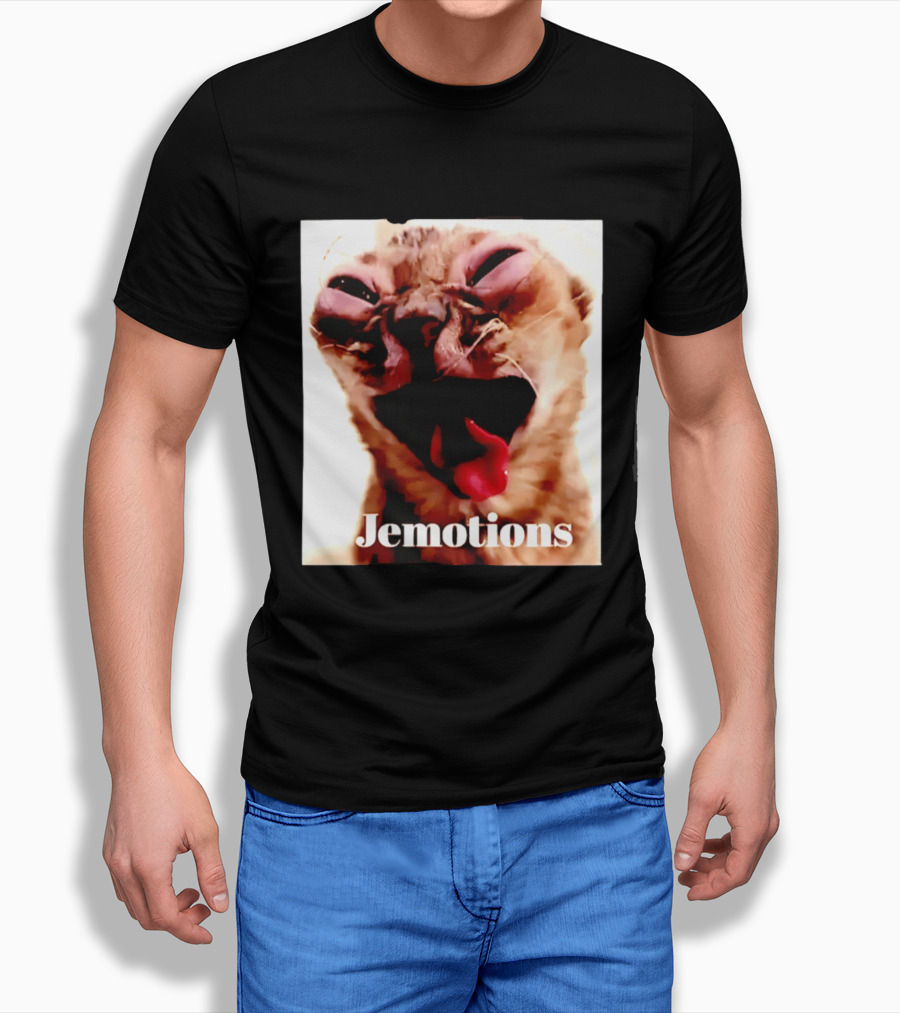 Jemotions Cat Funny Kitten Face Hilarious Expression T-Shirt