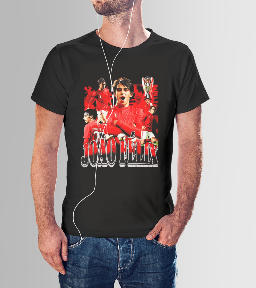 João Félix SL Benfica Football Star Reds Celebration T-Shirt