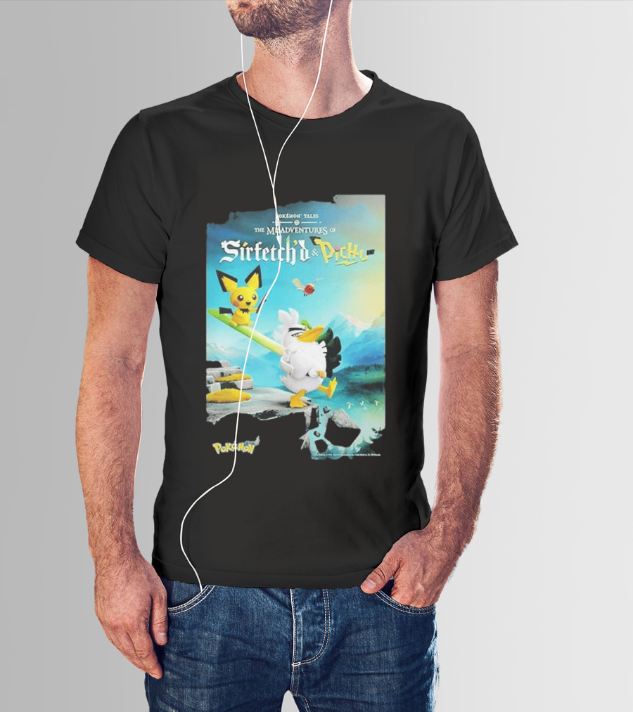Pokémon Tales The Misadventures Of Sirfetch'd And Pichu Adventure Scene T-Shirt
