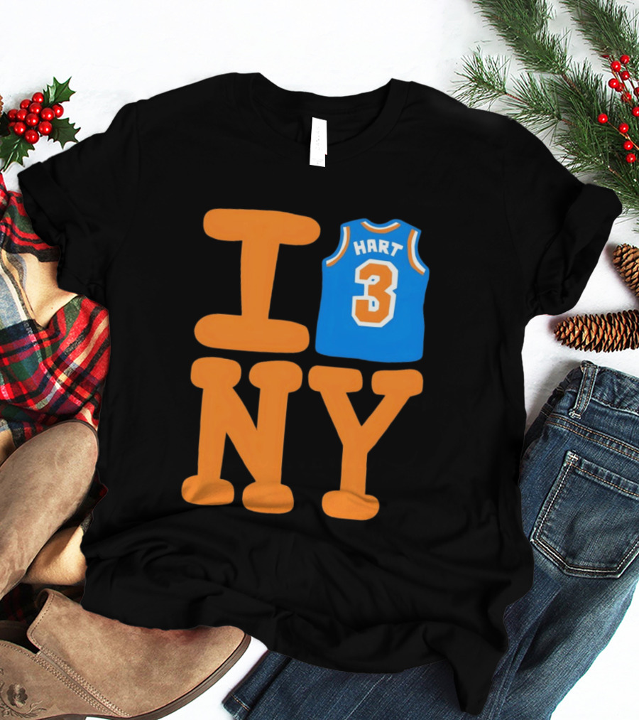 Josh Hart New York Knicks I Love NY 3 Basketball 2026 T-Shirt