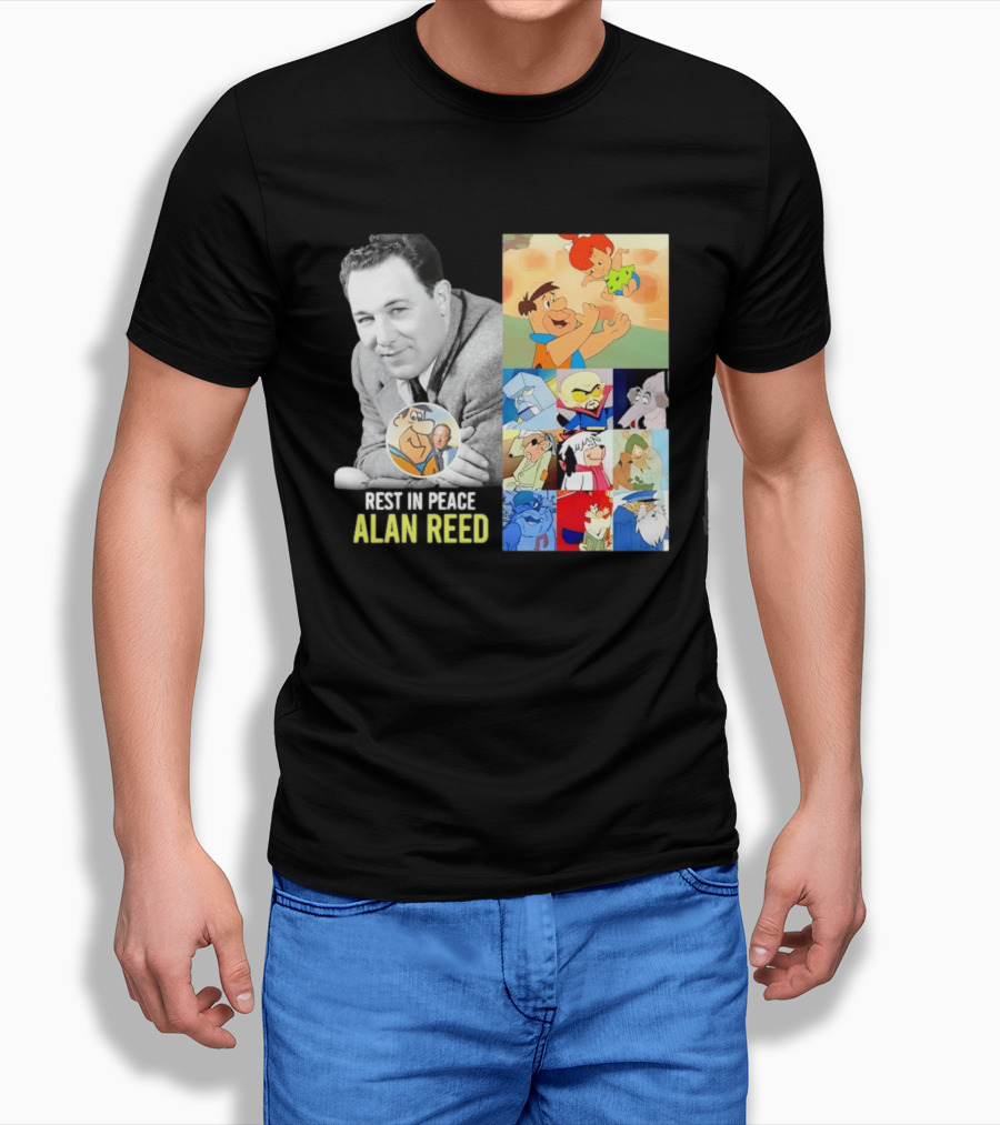 Rest In Peace Alan Reed Iconic Characters Montage Fred Flintstone Nostalgia T-Shirt