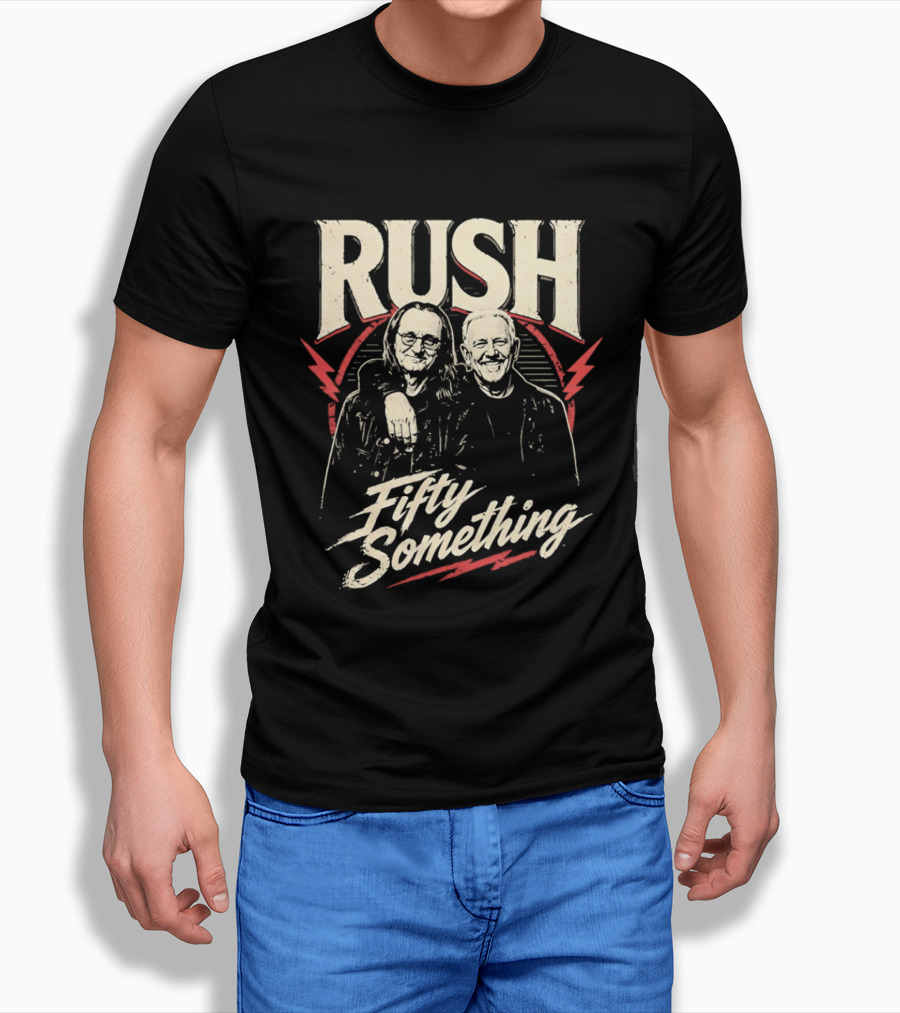 Rush Band Geddy Lee Alex Lifeson Fifty Something T-Shirt