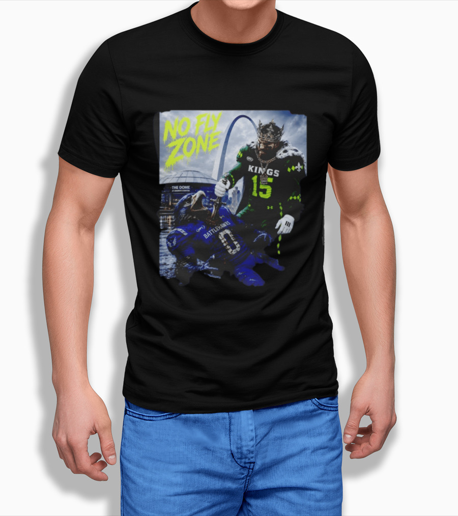 No Fly Zone Kings 15 Defeat Battlehawks The Dome At America's Center T-Shirt