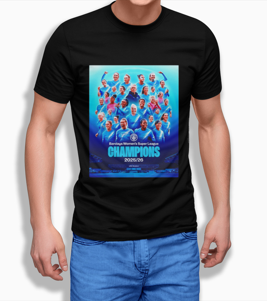 Barclays Women's Super League Champions 2025 2026 Manchester City FC T-Shirt