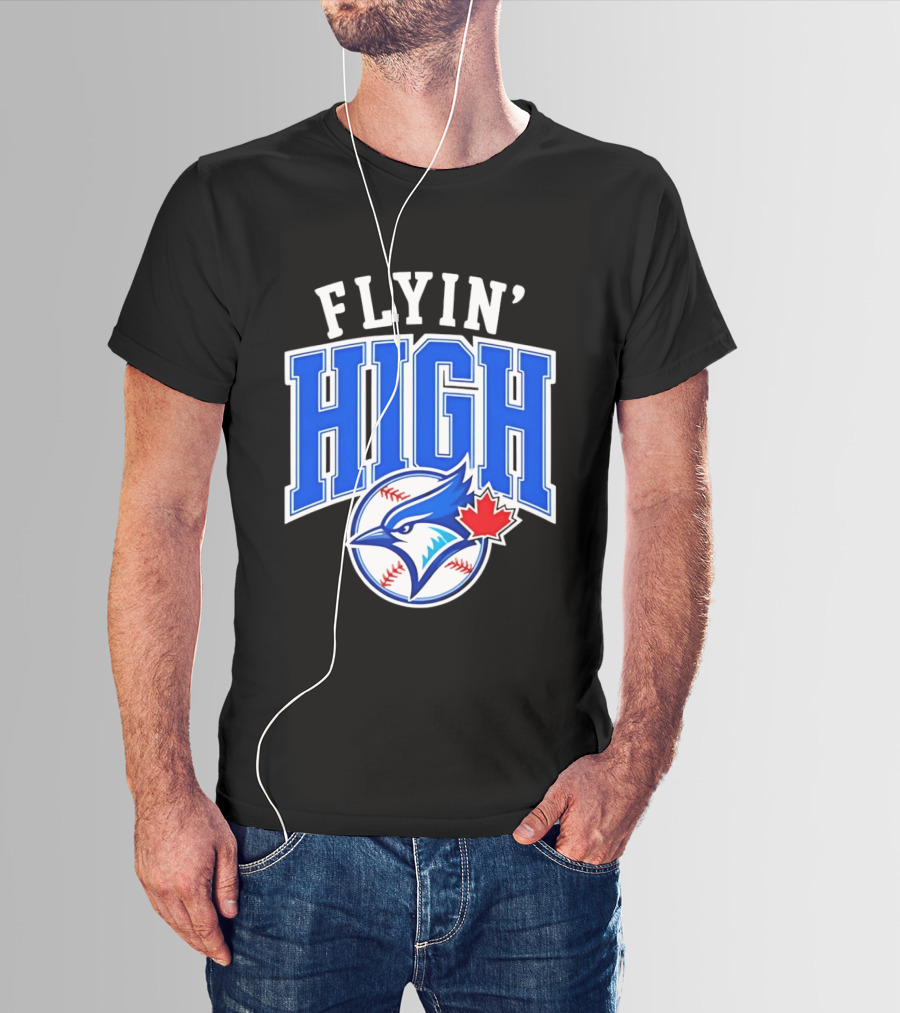 Flyin' High Toronto Blue Jays Maple Leaf Baseball Team T-Shirt