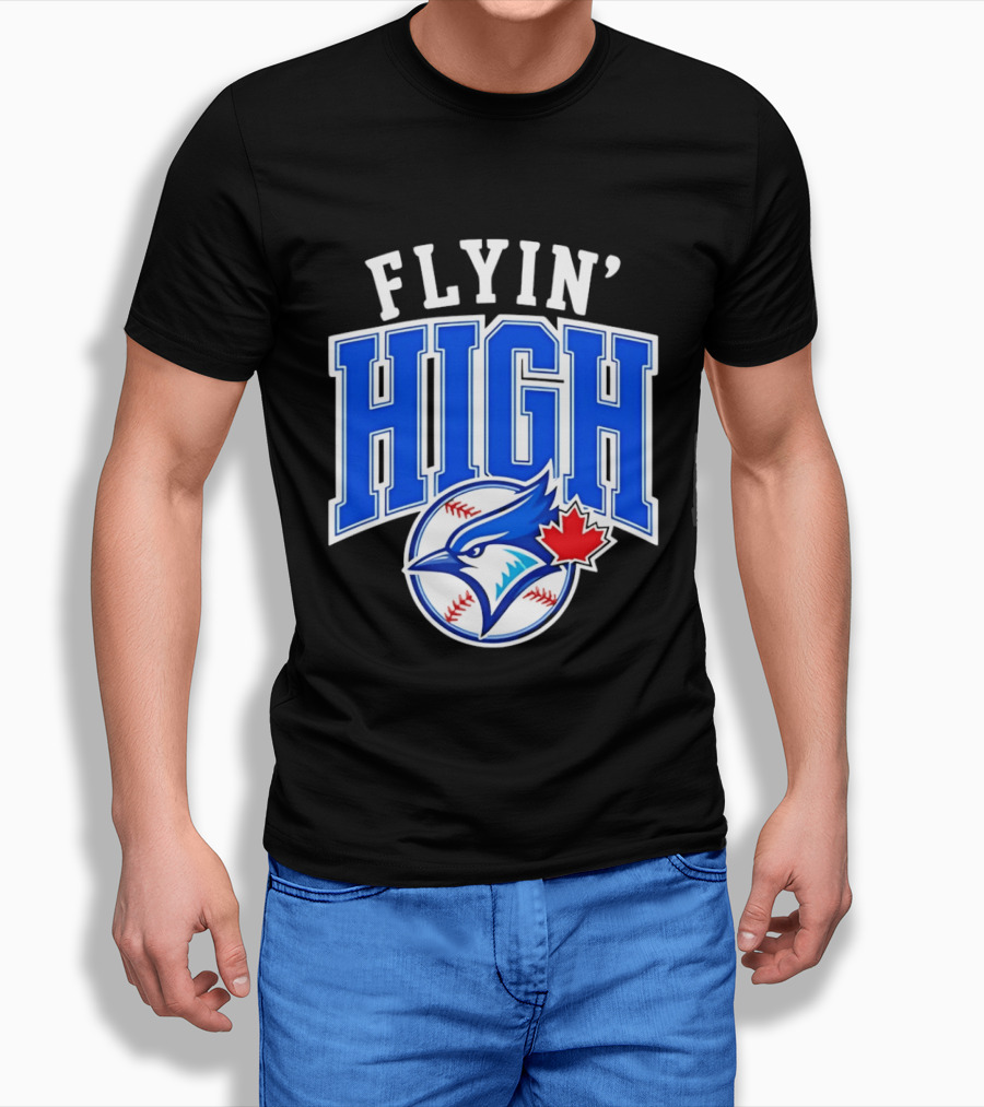 Flyin' High Toronto Blue Jays Maple Leaf Baseball Team T-Shirt
