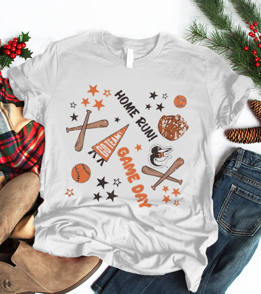 Baltimore Orioles Game Day Home Run MLB Baseball Celebration T-Shirt