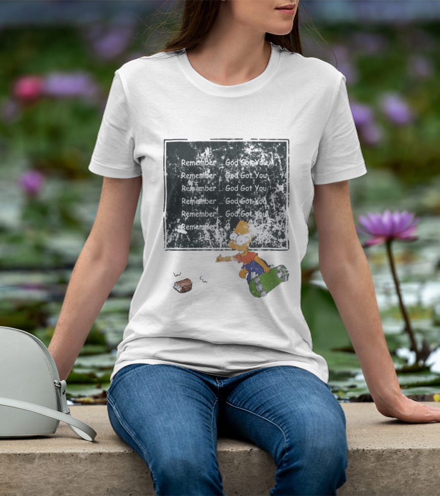 Boneyard Bart Remember God Got You Skateboard T-Shirt