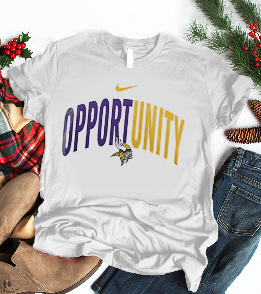 Nike Minnesota Vikings Opportunity Justice Freedom Equity T-Shirt