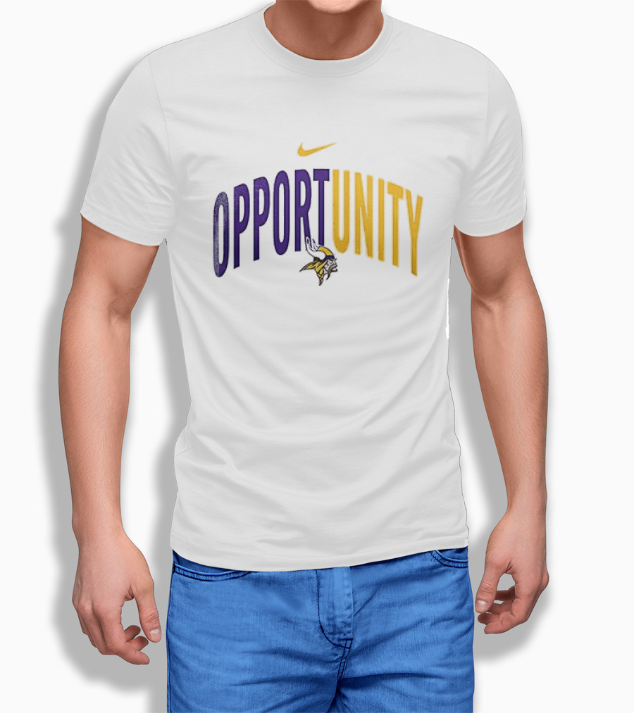 Nike Minnesota Vikings Opportunity Justice Freedom Equity T-Shirt