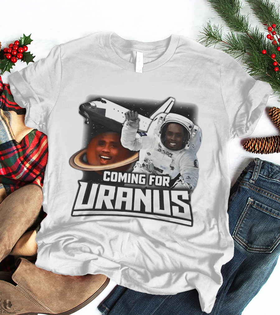 Coming For Uranus Astronaut Spaceship Humor T-Shirt