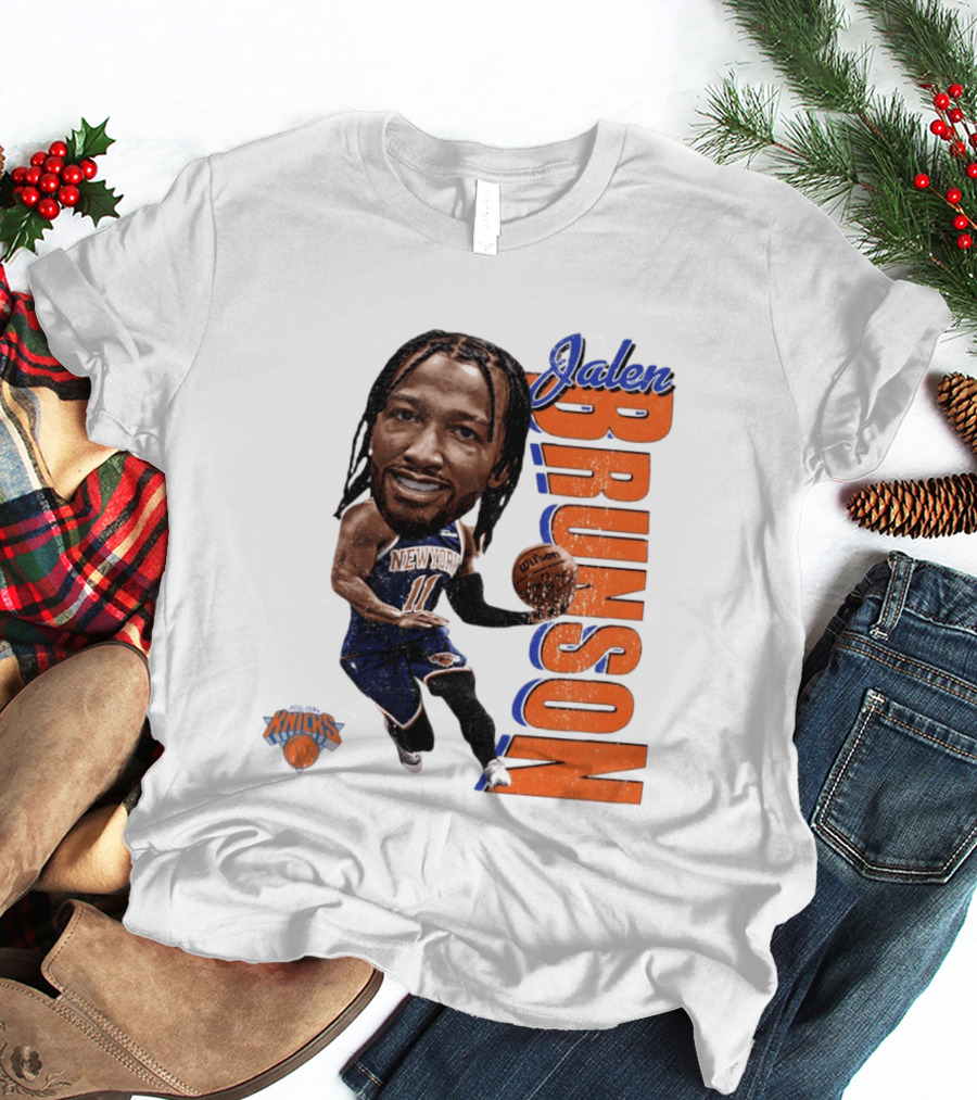 Jalen Brunson New York Knicks Basketball Caricature NBA Knicks T-Shirt