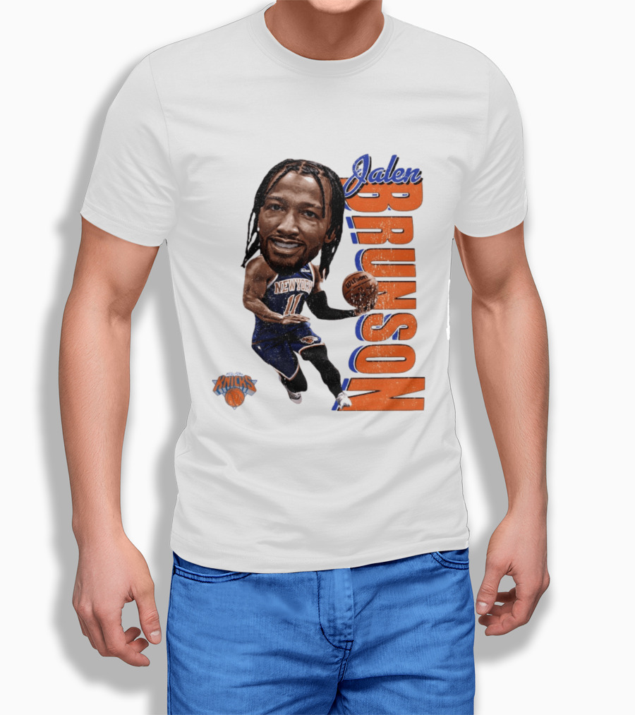 Jalen Brunson New York Knicks Basketball Caricature NBA Knicks T-Shirt