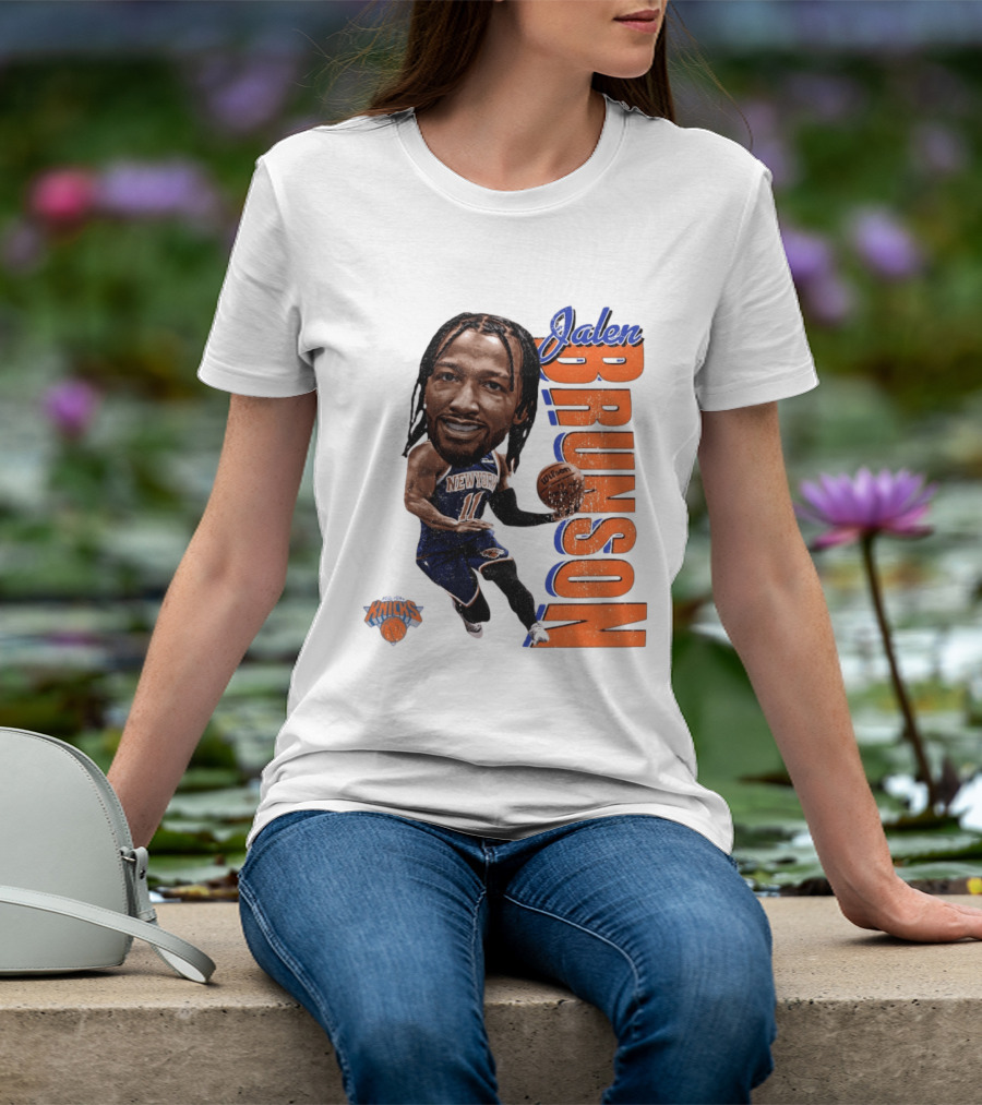 Jalen Brunson New York Knicks Basketball Caricature NBA Knicks T-Shirt
