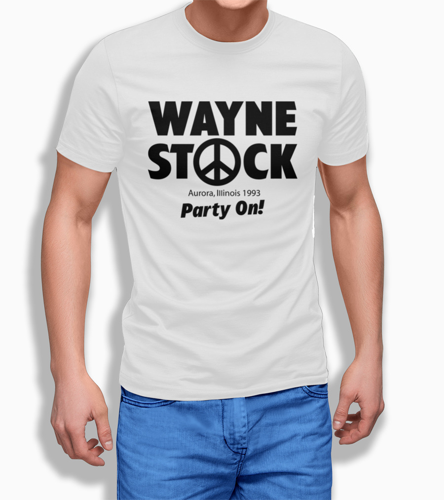 Wayne's World WayneStock Aurora Illinois 1993 Party On T-Shirt