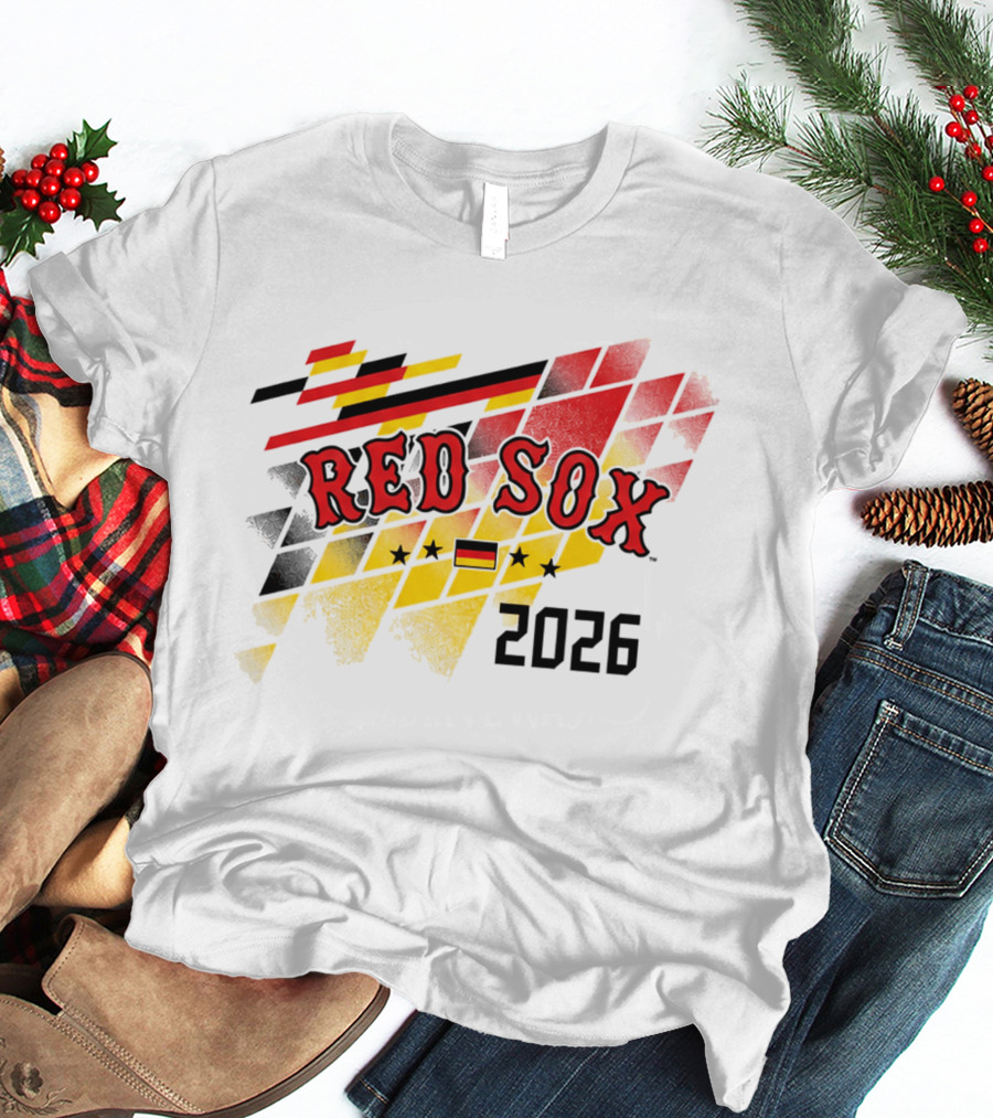 Red Sox 2026 German Celebration With Flag And Stars T-Shirt