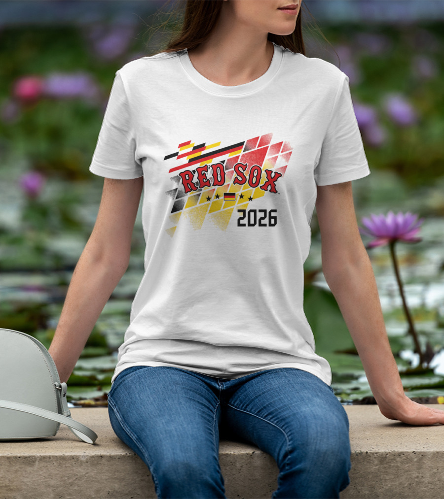 Red Sox 2026 German Celebration With Flag And Stars T-Shirt