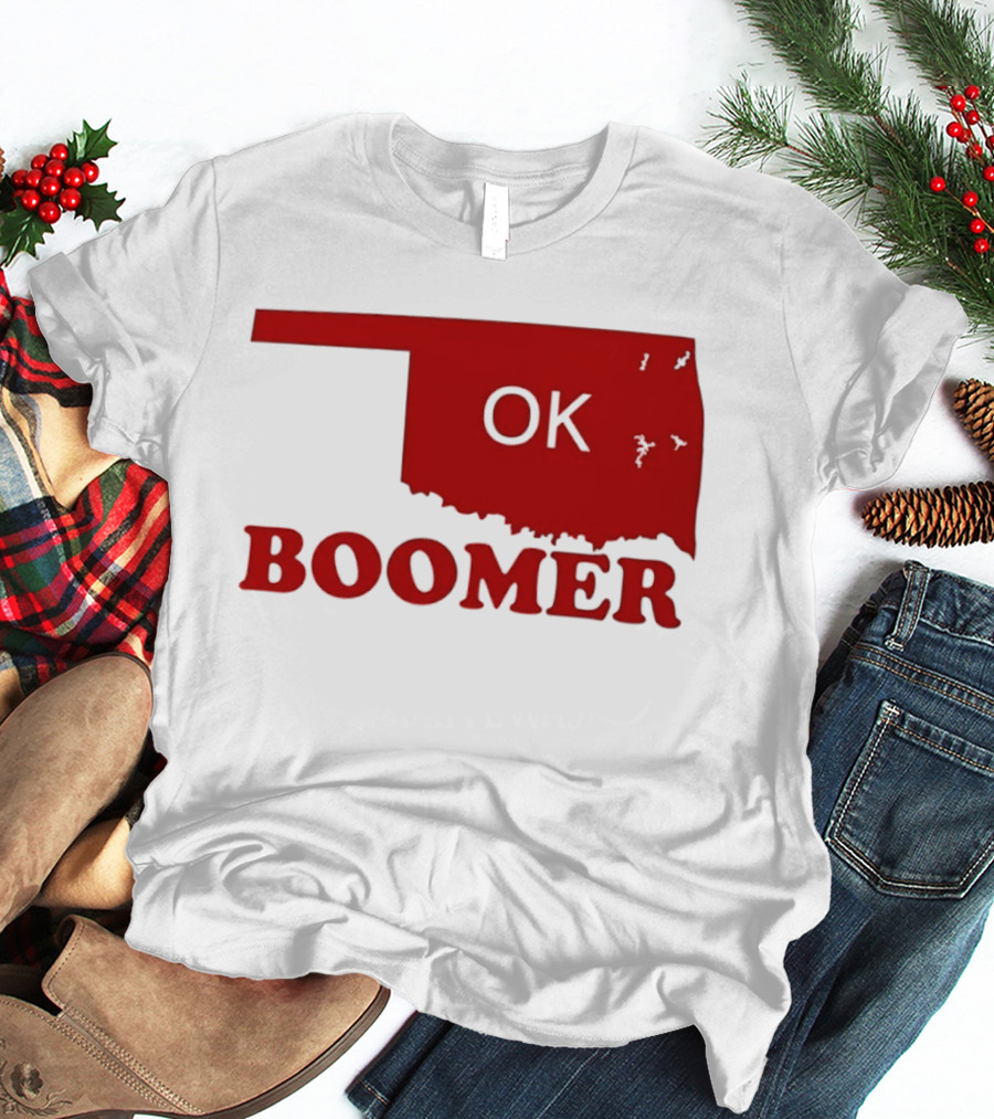 Oklahoma State OK Boomer Map T-Shirt