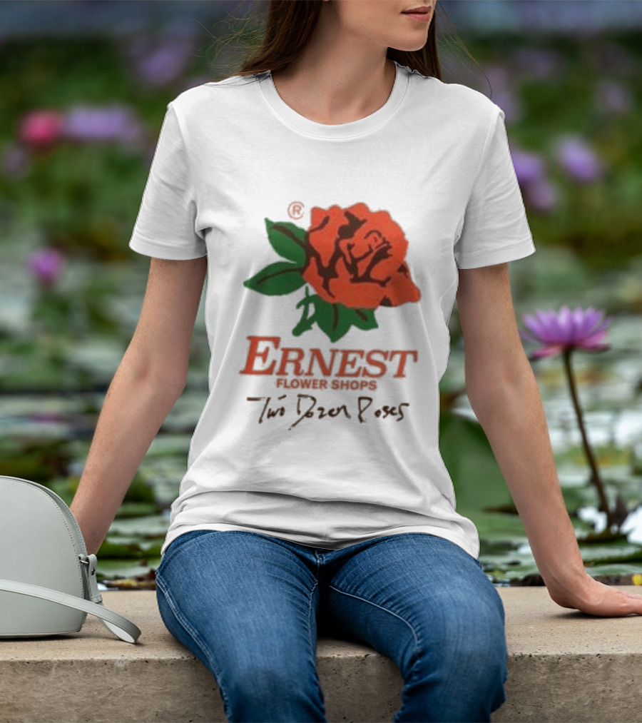 Ernest Flower Shops Two Dozen Roses Rose T-Shirt