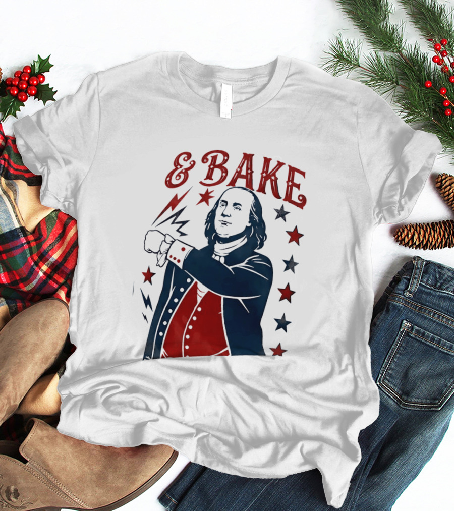 George Washington 4th Of July Bake American 250th Celebration T-Shirt